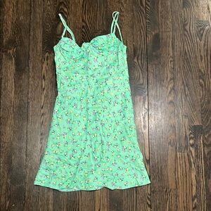 Zara Floral Green Sundress
